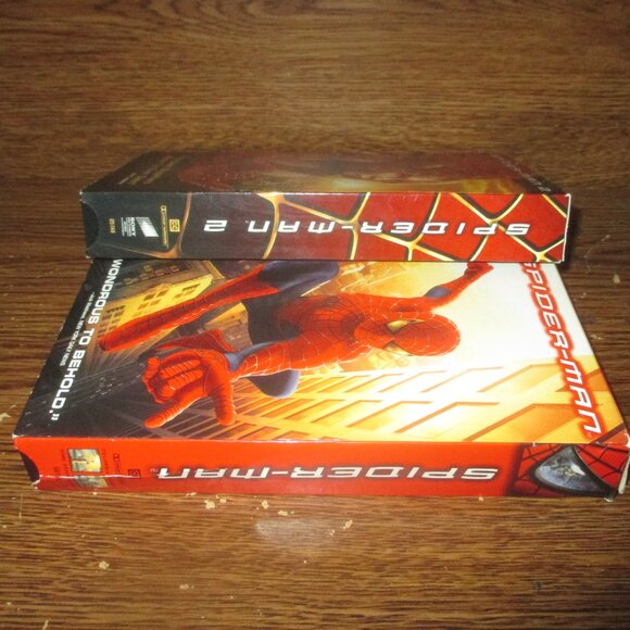 Lot of Spider-man 1 & 2 (VHS, 2002-2003) Tobey Maguire Kirsten Dunst Vintage - Picture 4 of 7